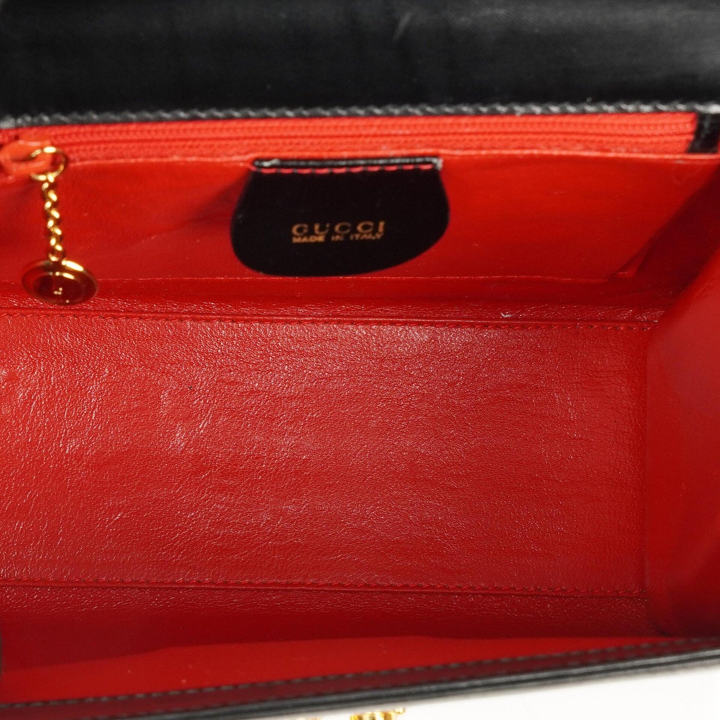 Gucci Vintage Kelly Lady Lock Convertible Black Leather Shoulder Bag