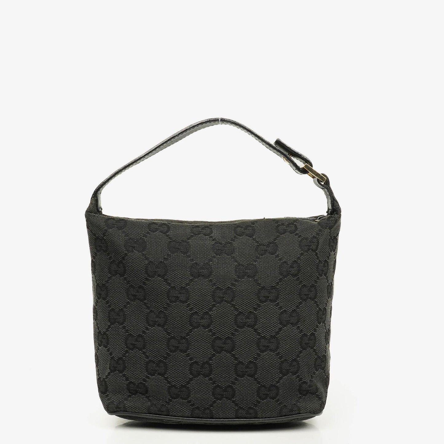 Gucci Vintage Mini Pochette Black GG Monogram Hobo Bag