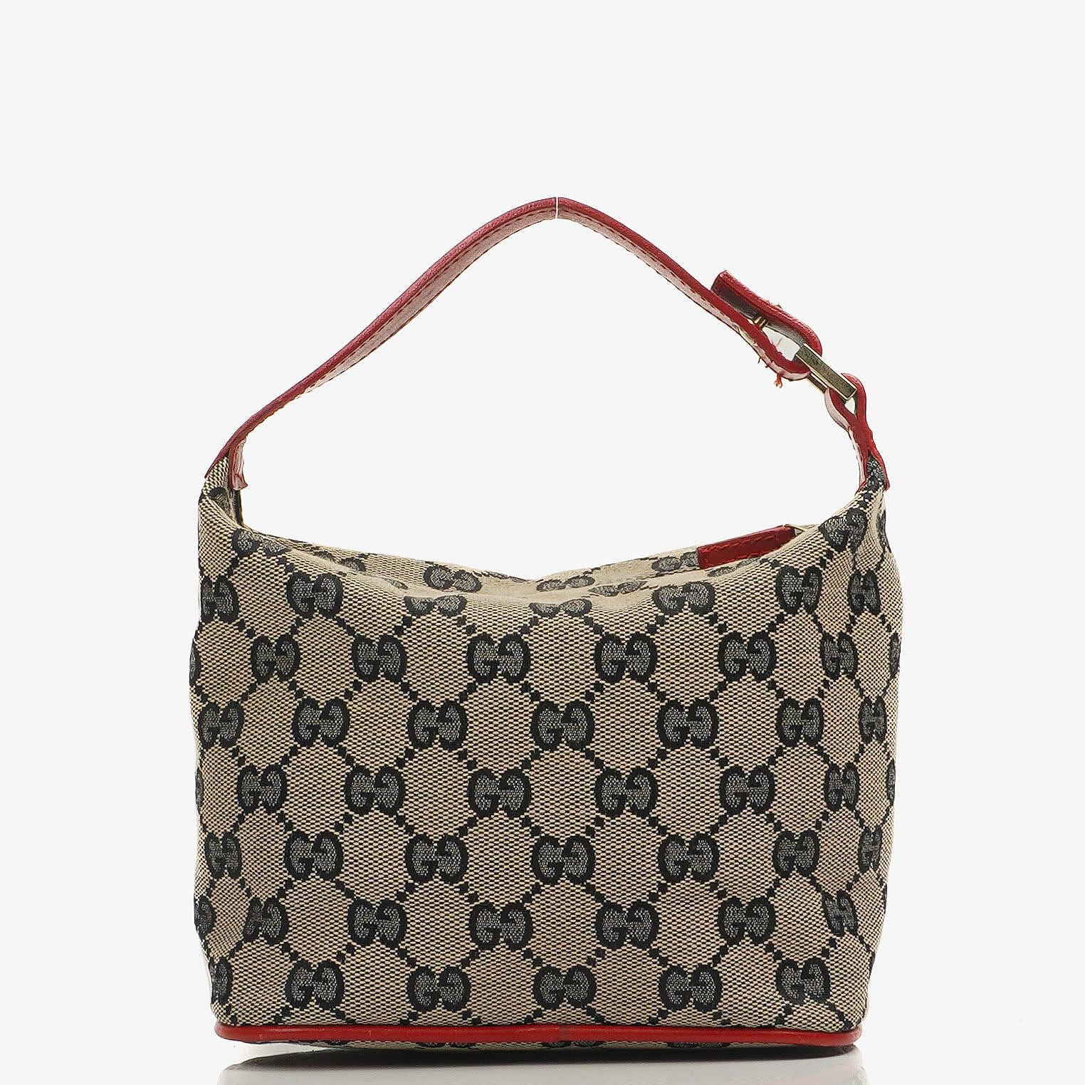 Gucci Vintage Mini Pochette GG Monogram Hobo Bag