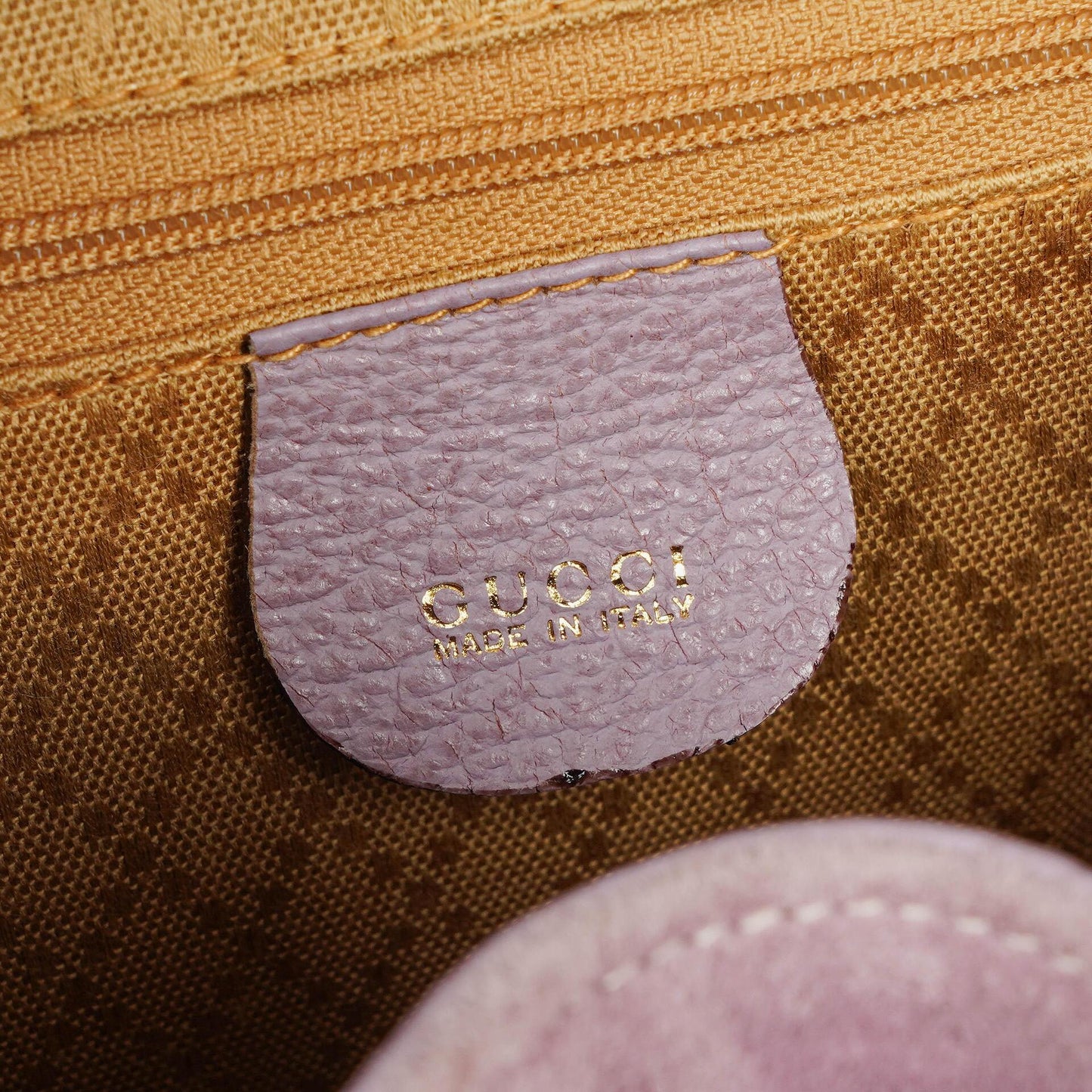 Gucci Vintage Purple Suede Leather Bamboo Backpack
