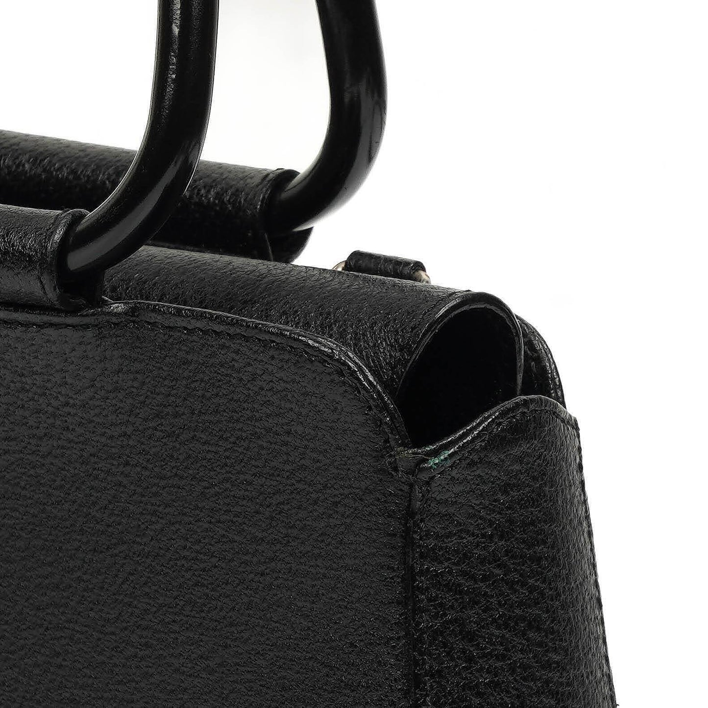 Gucci Vintage Two-Way Small Black Leather Crossbody Bag