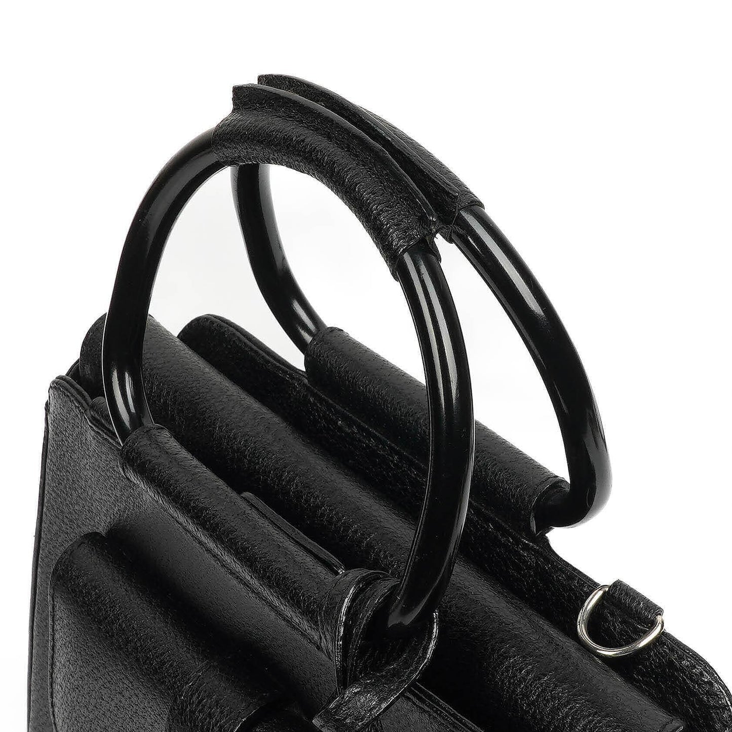 Gucci Vintage Two-Way Small Black Leather Crossbody Bag