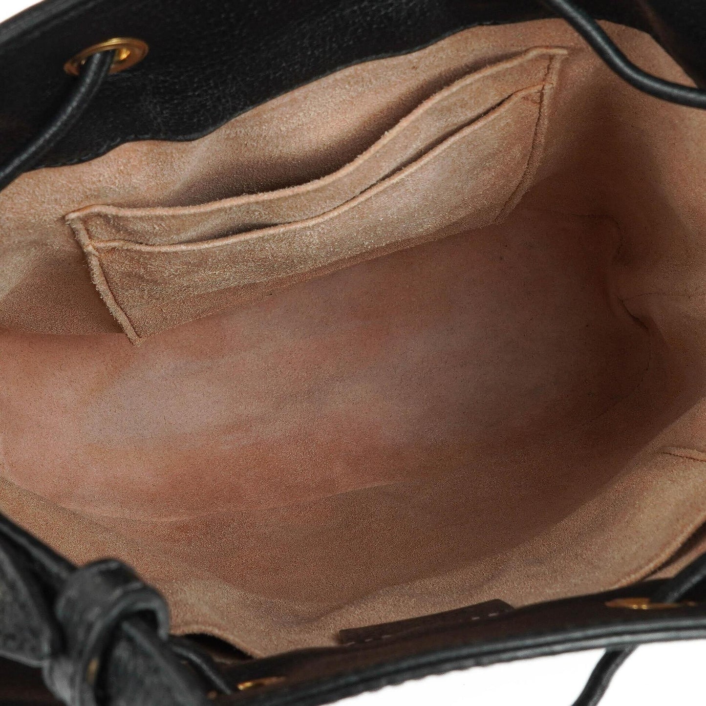 Gucci Web Ophidia Bucket Bag Small In Black Glazed Textured Calfskin