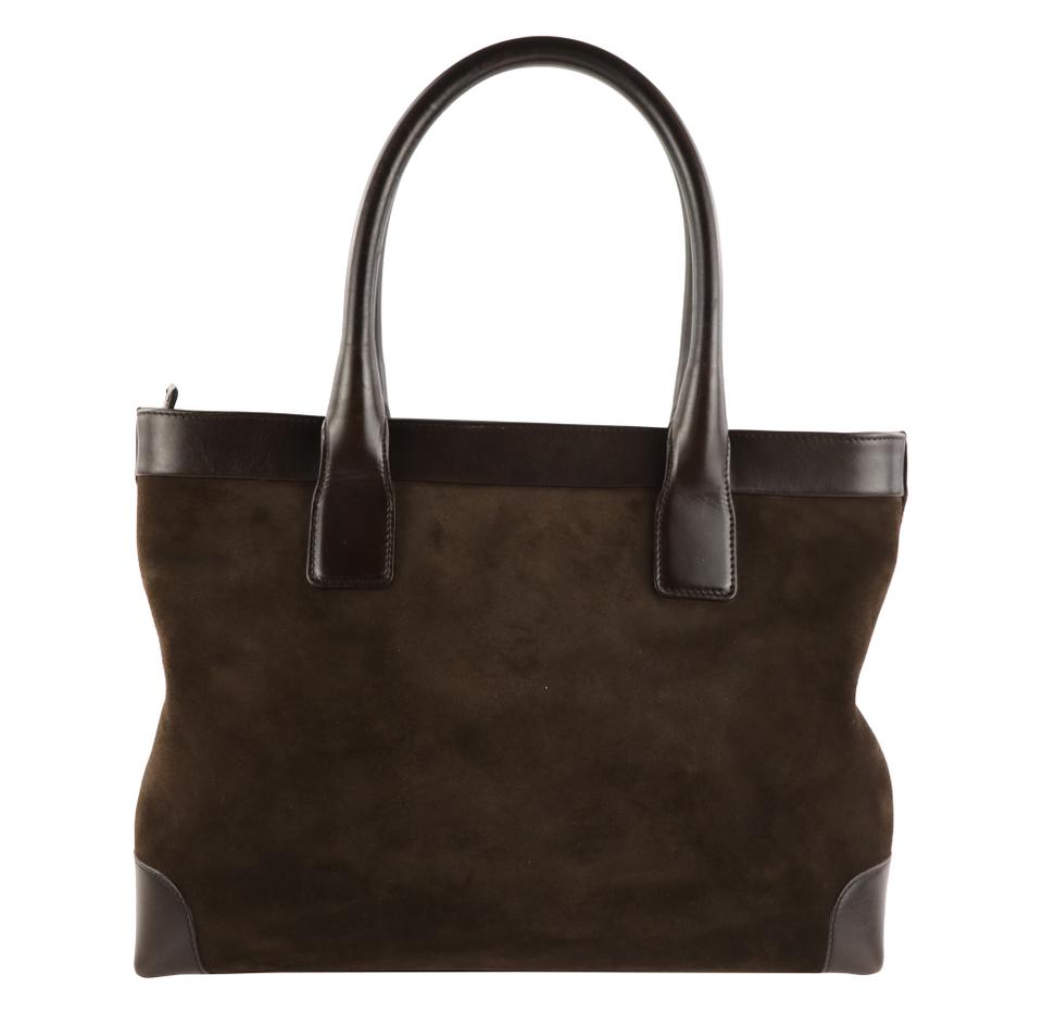 Gucci Web Leather Suede Tote