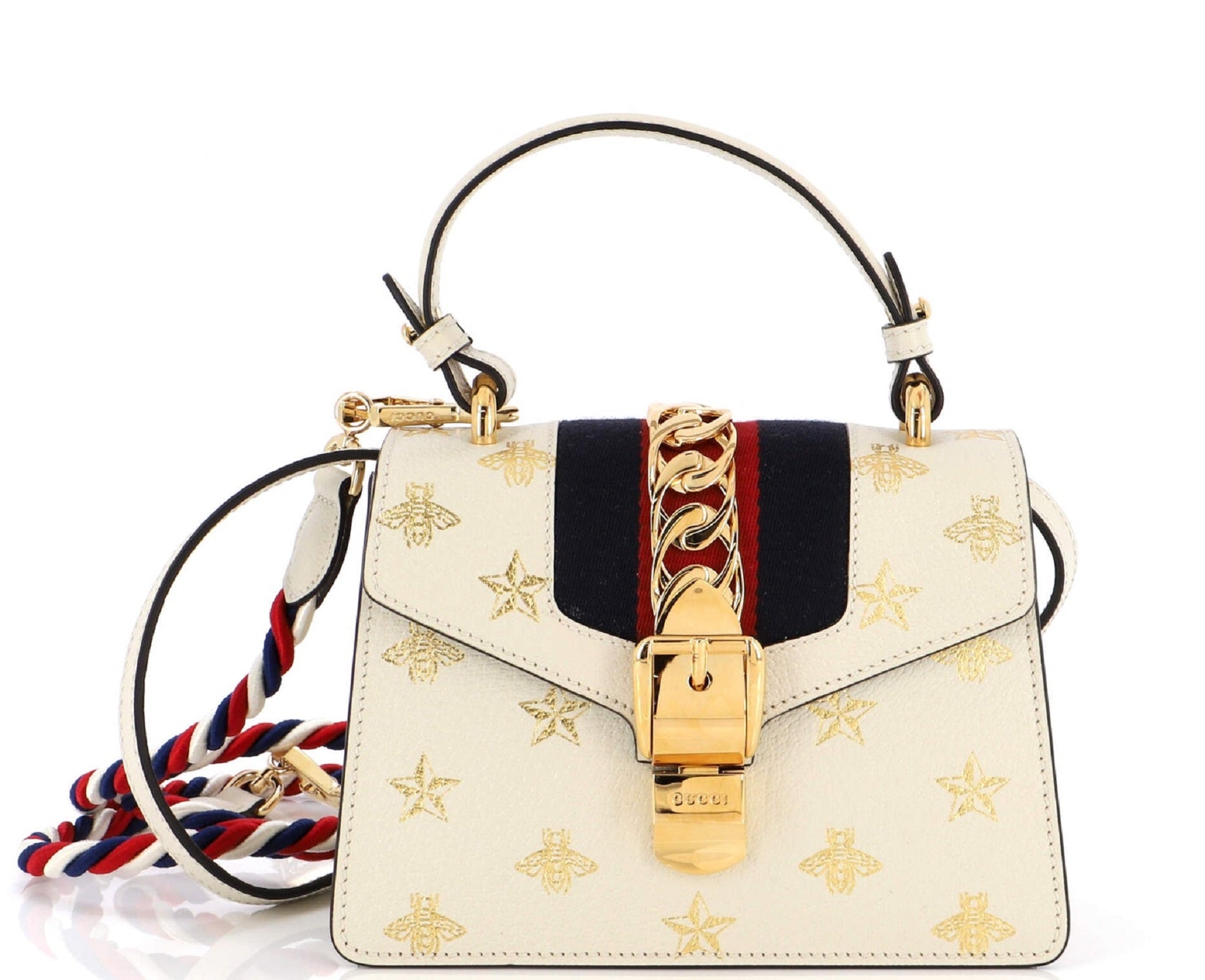 Gucci Lou Monogram Chain Leather Crossbody