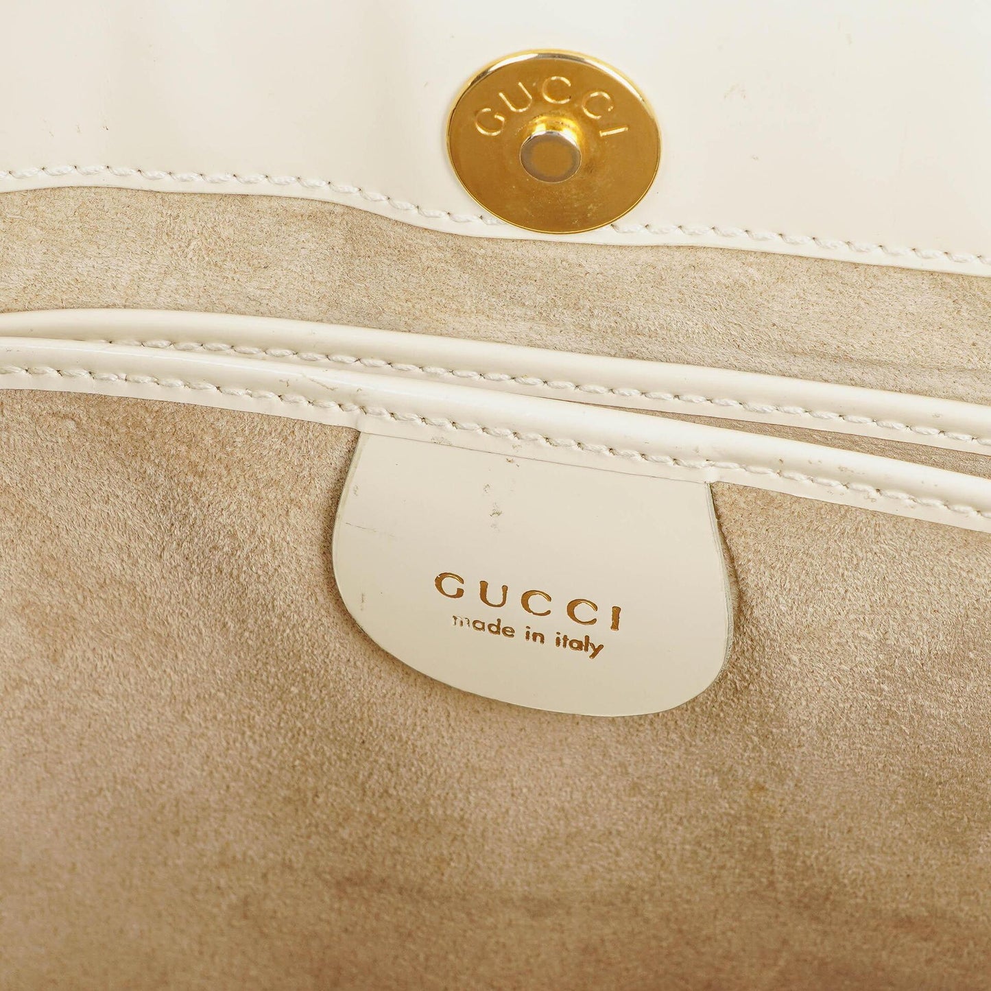 Gucci White Leather Shoulder Bag