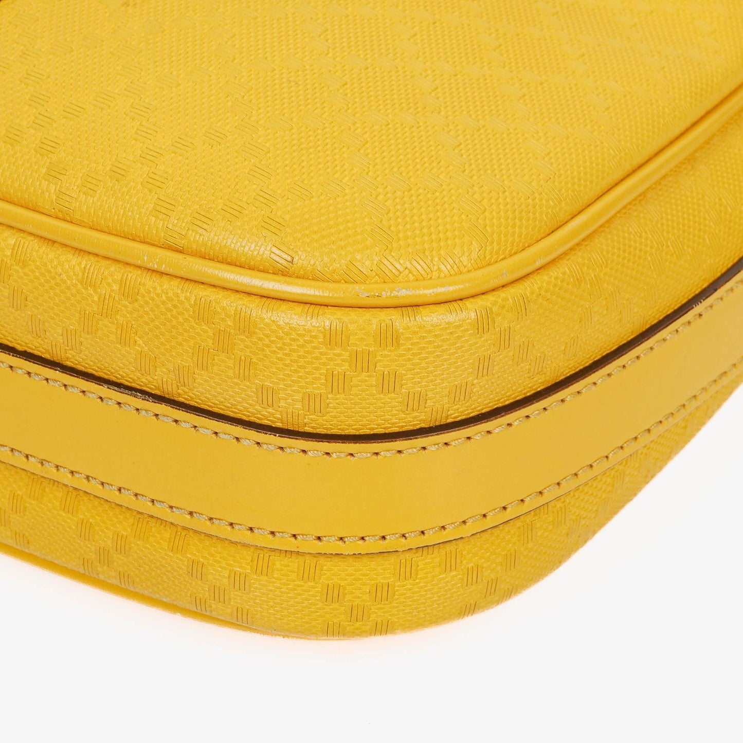 Gucci Yellow Diamante Leather Business Bag
