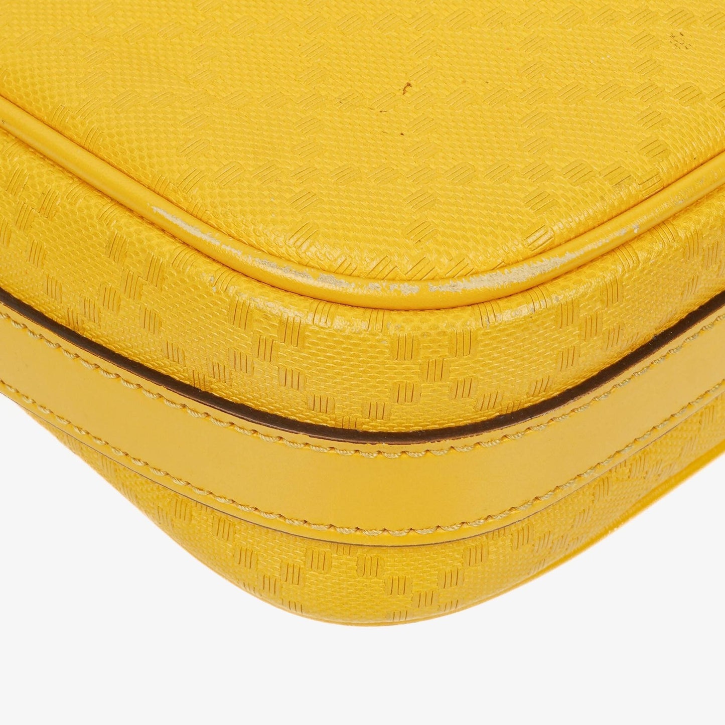Gucci Yellow Diamante Leather Business Bag