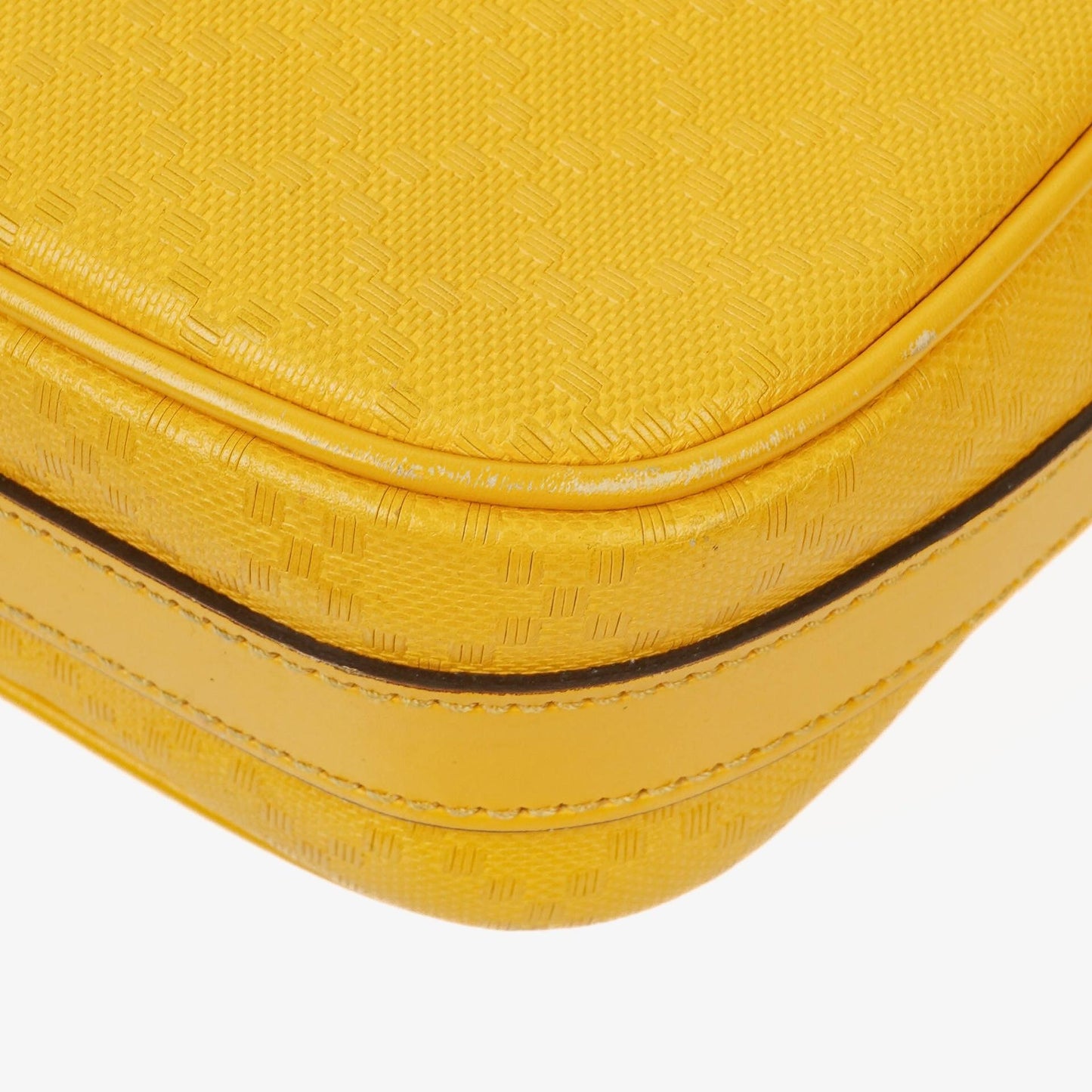 Gucci Yellow Diamante Leather Business Bag