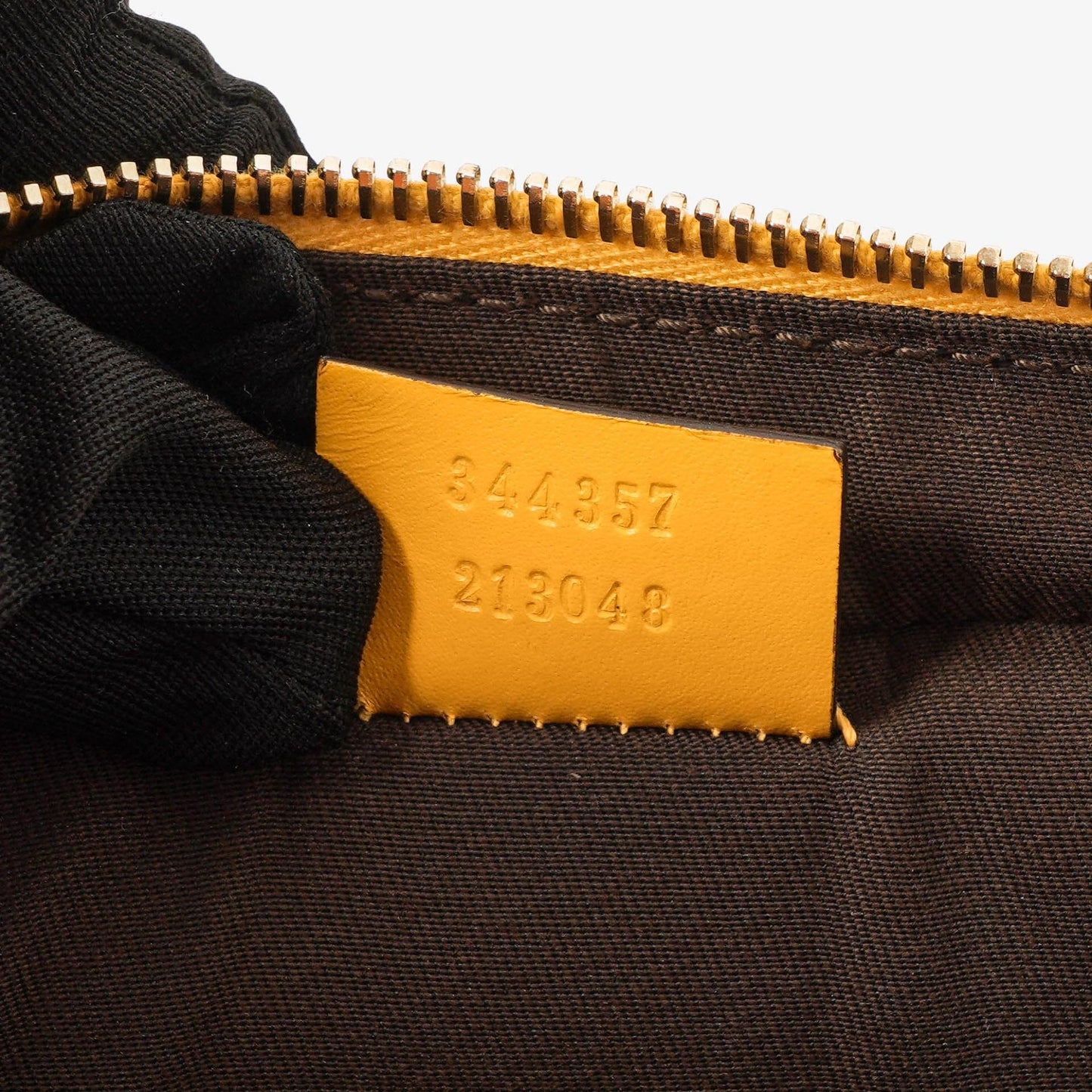 Gucci Yellow Diamante Leather Business Bag