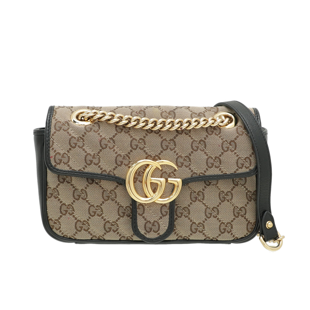 Gucci Leather Canvas Shoulder Bag