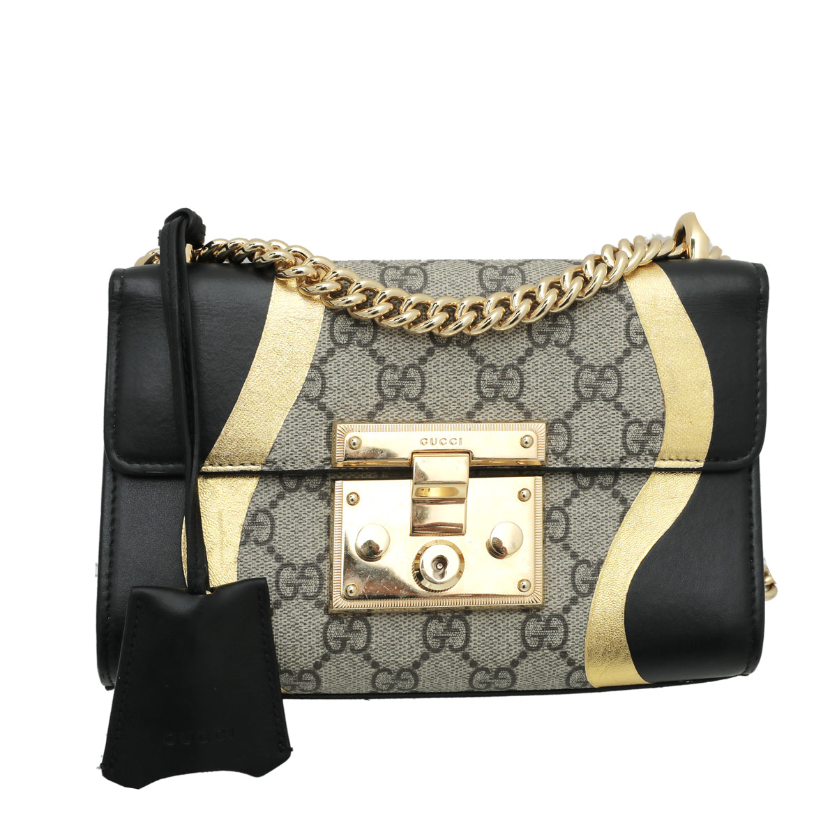 Gucci Leather Canvas Shoulder Bag