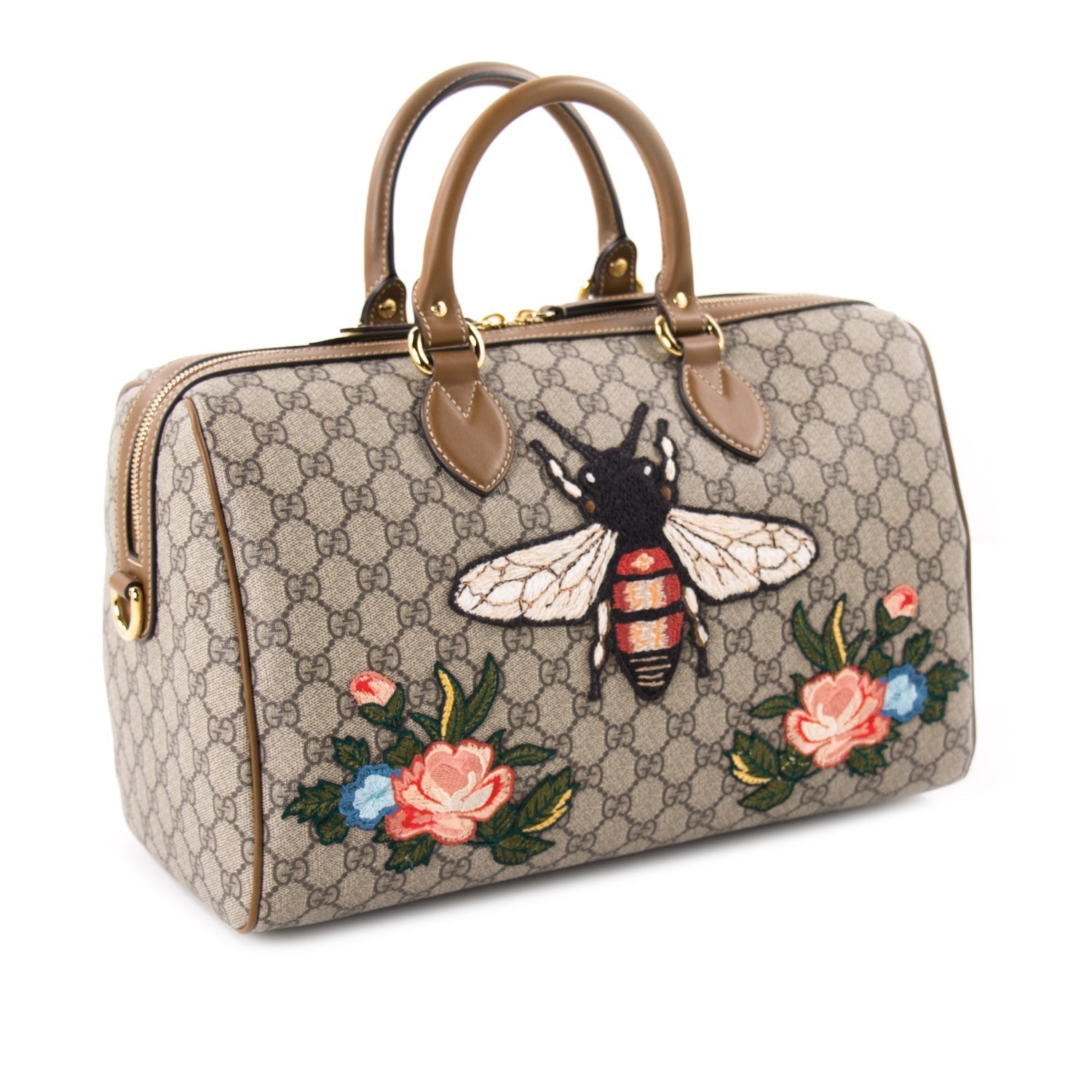 Gucci GG Supreme Leather Canvas Shoulder Bag Style 6