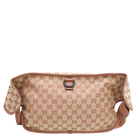 Gucci Leather Canvas Shoulder Bag