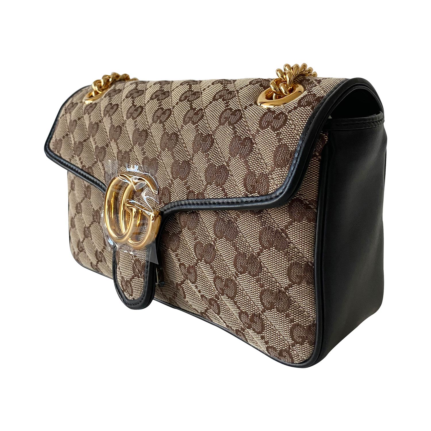 Gucci GG Marmont Leather Canvas Shoulder Bag Style 2