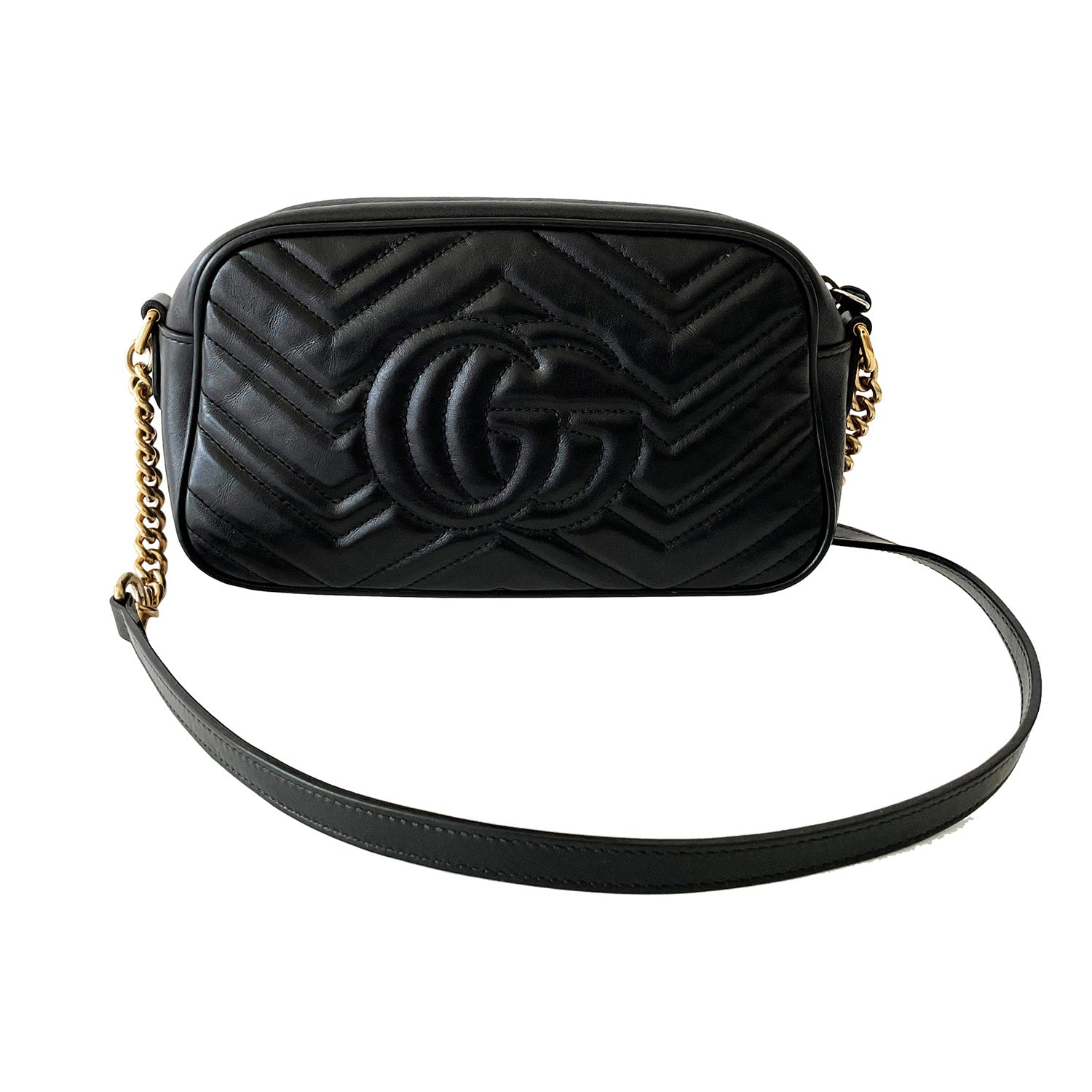 Gucci GG Marmont Leather Chain Shoulder Bag Style 1