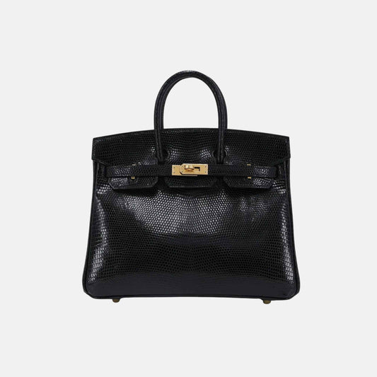 Birkin 25 Lizard Black GHW