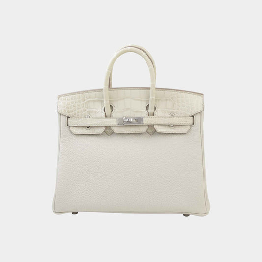 Birkin 25 Touch Togo Matte Alligator Beton PHW