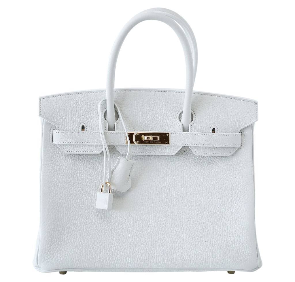 HermesBirkin 30 White Bag GHW