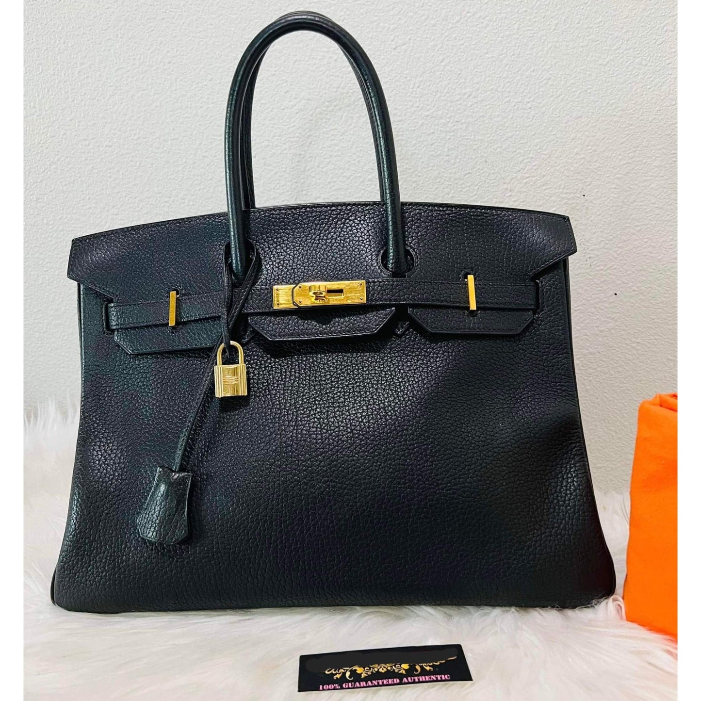 Luxury Hermes Birkin 35 Black Hand Bag
