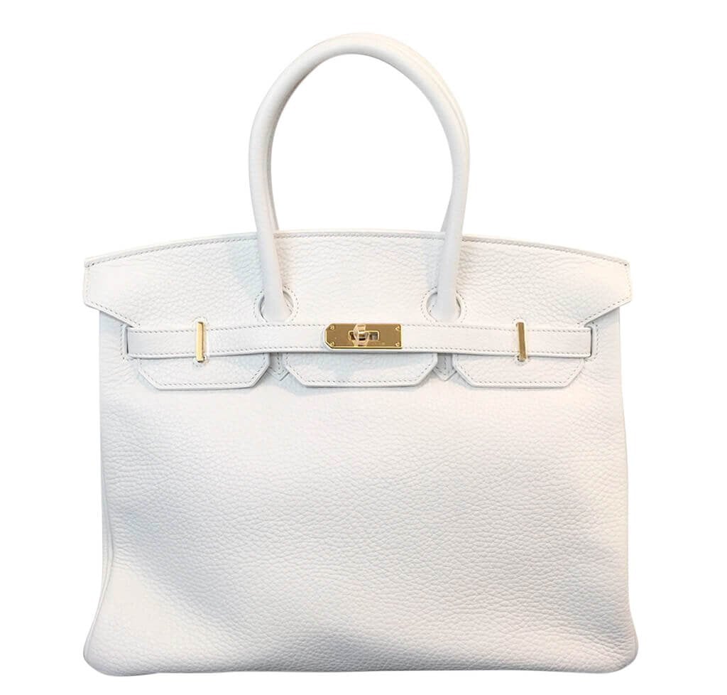 HermesBirkin 35 Bag Blanc Taurillon Clemence