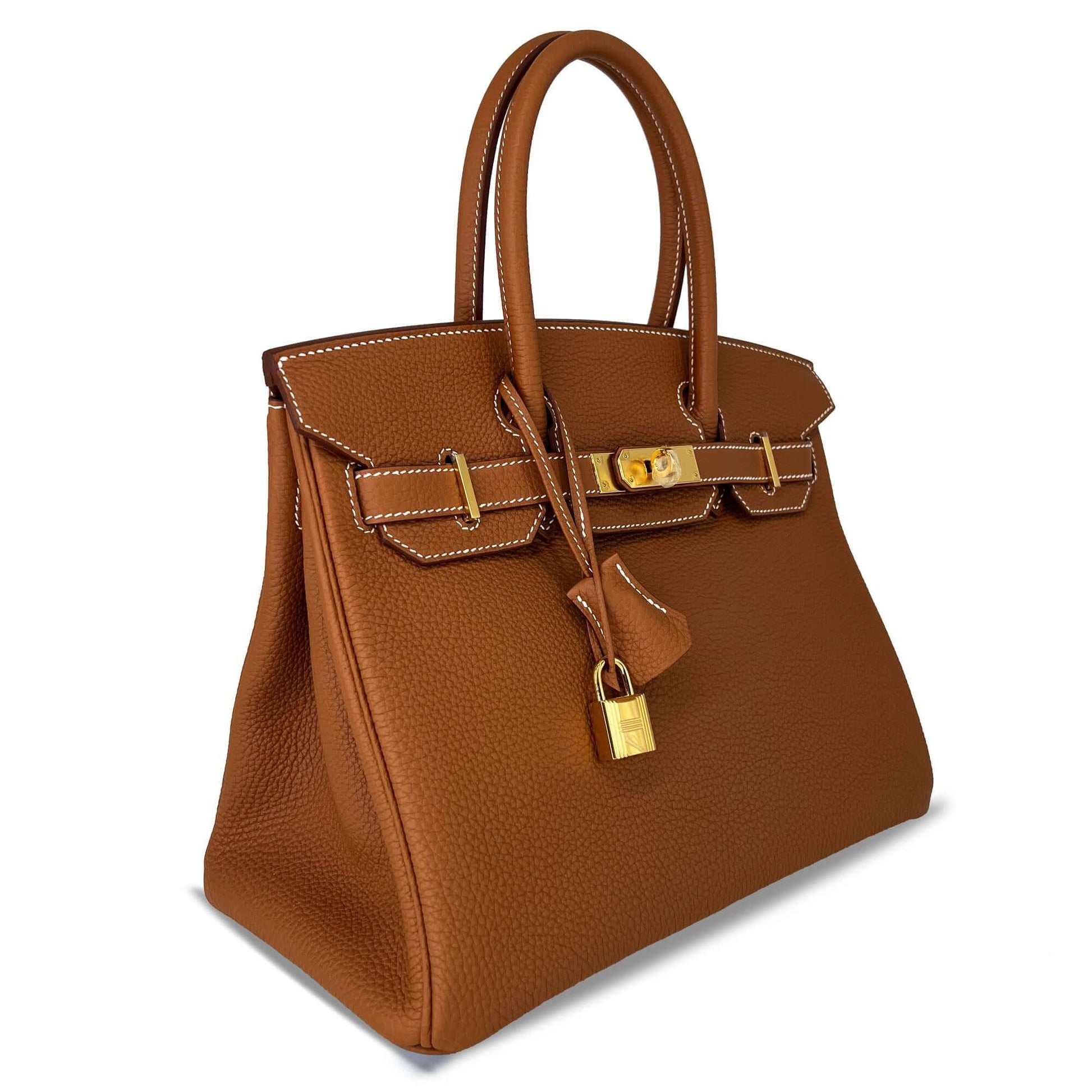   brown Luxury Hermes Birkin Togo B30 GHW designer bag