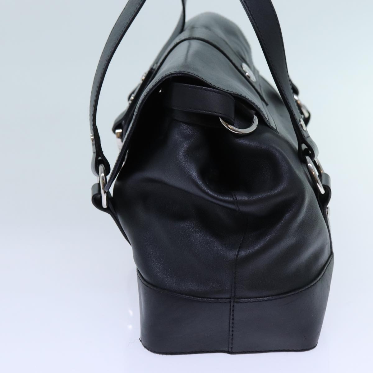 Luxury CELINE Shoulder Bag Leather Black hk1202