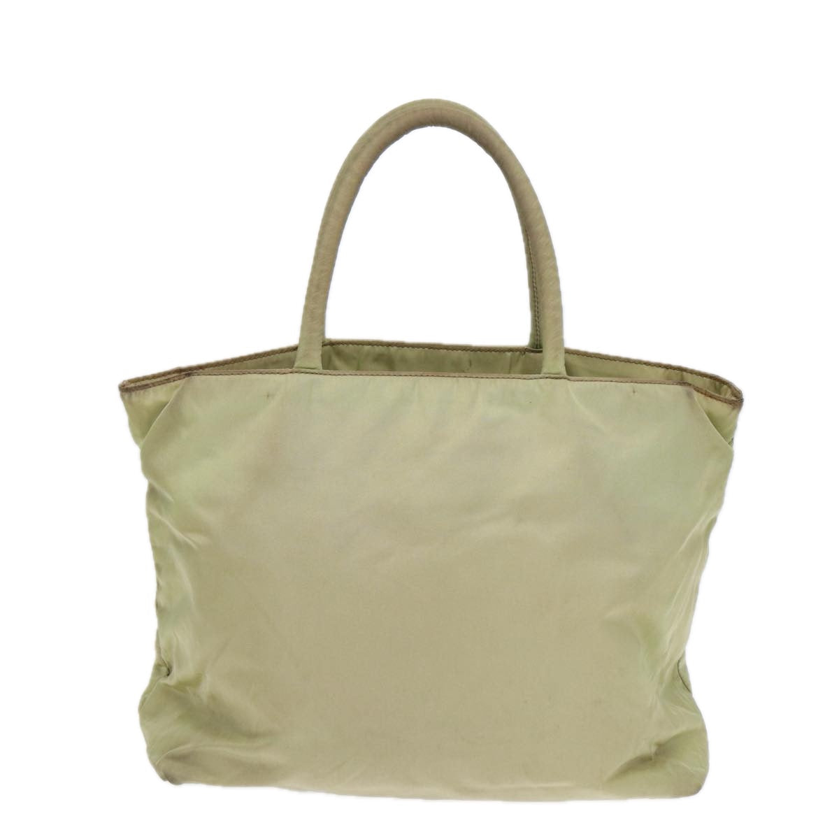 PRADA Tote Bag Nylon Silver Pistachio Green Auth