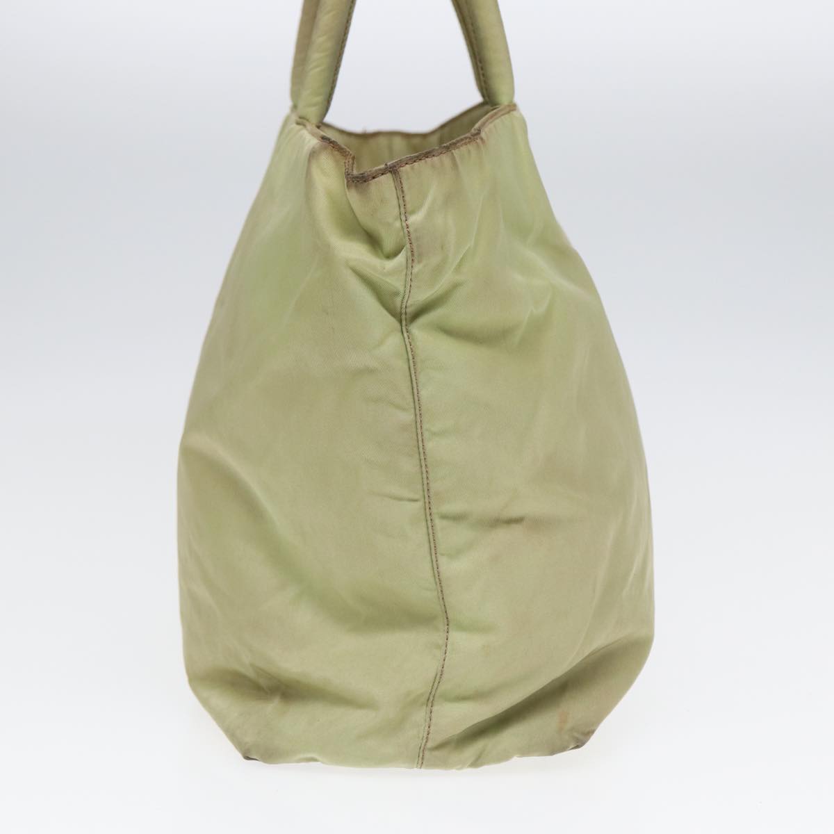 PRADA Tote Bag Nylon Silver Pistachio Green Auth