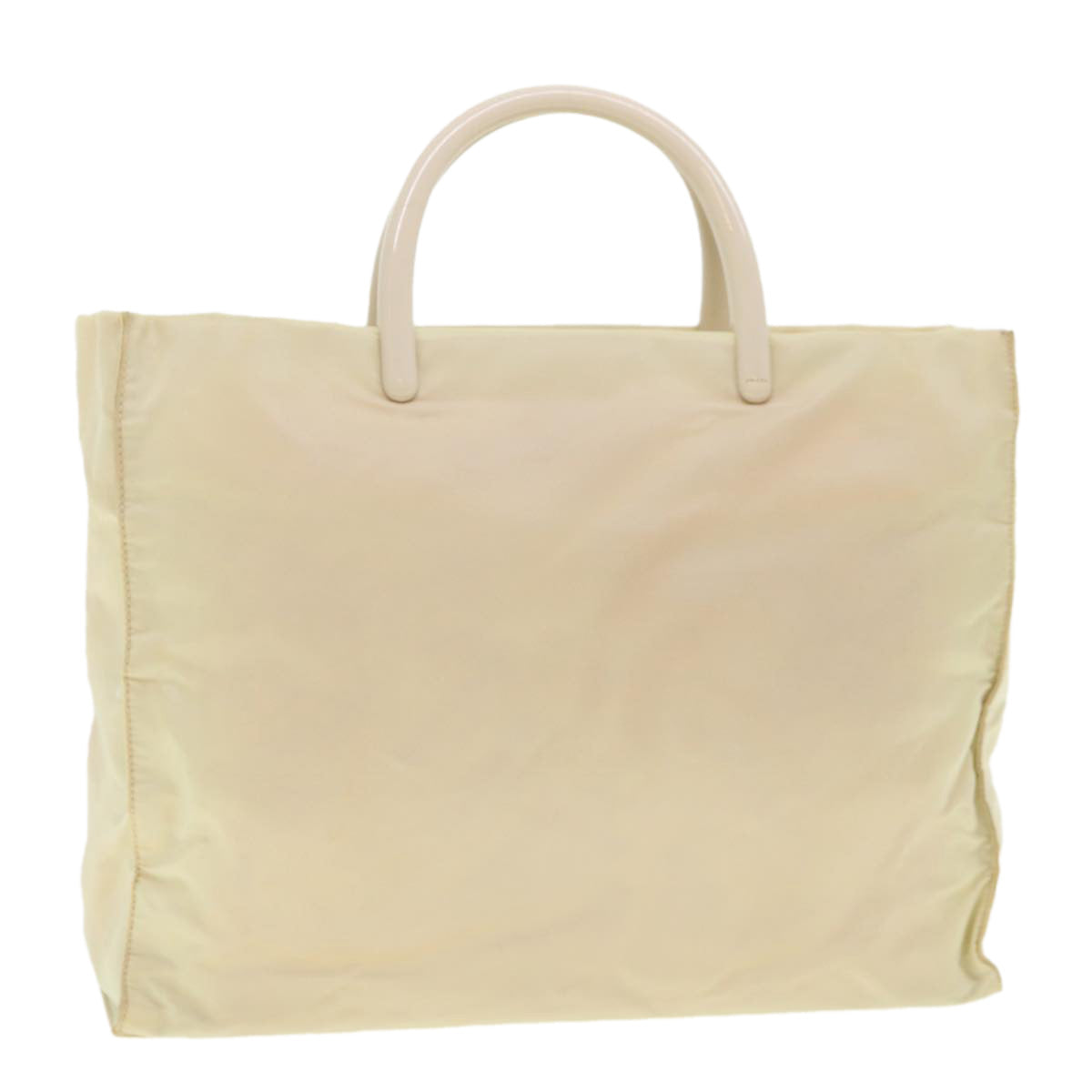 Prada Hand Bag Nylon Beige