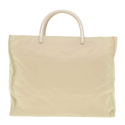Prada Hand Bag Nylon Beige