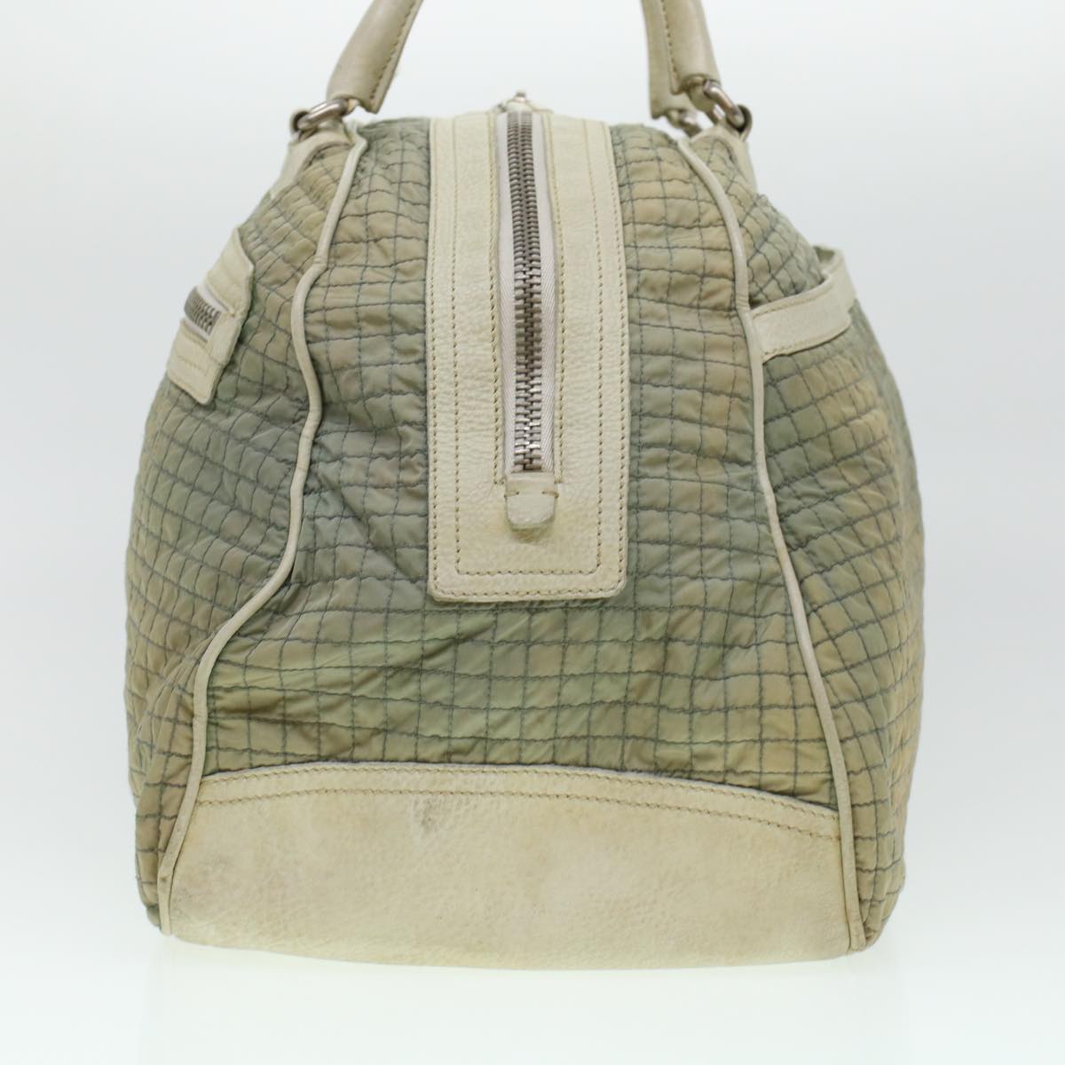 Prada Quilted Boston Bag Nylon Gray