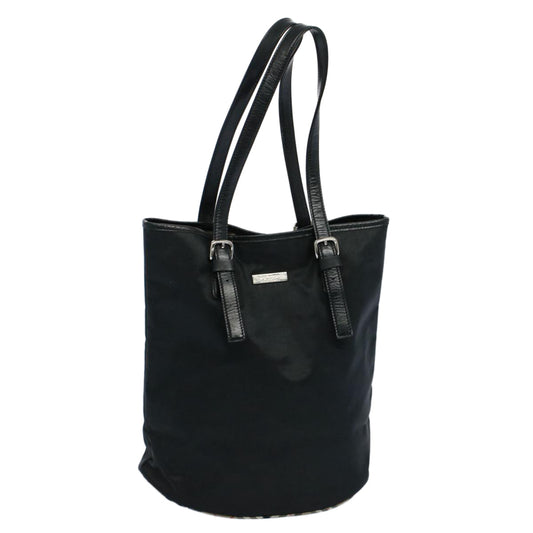 Burberry Shoulder Bag Nylon Black Auth hk862