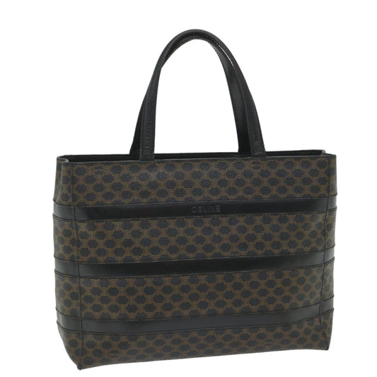 Luxury CELINE Macadam Canvas Tote Bag PVC Leather Black hk888