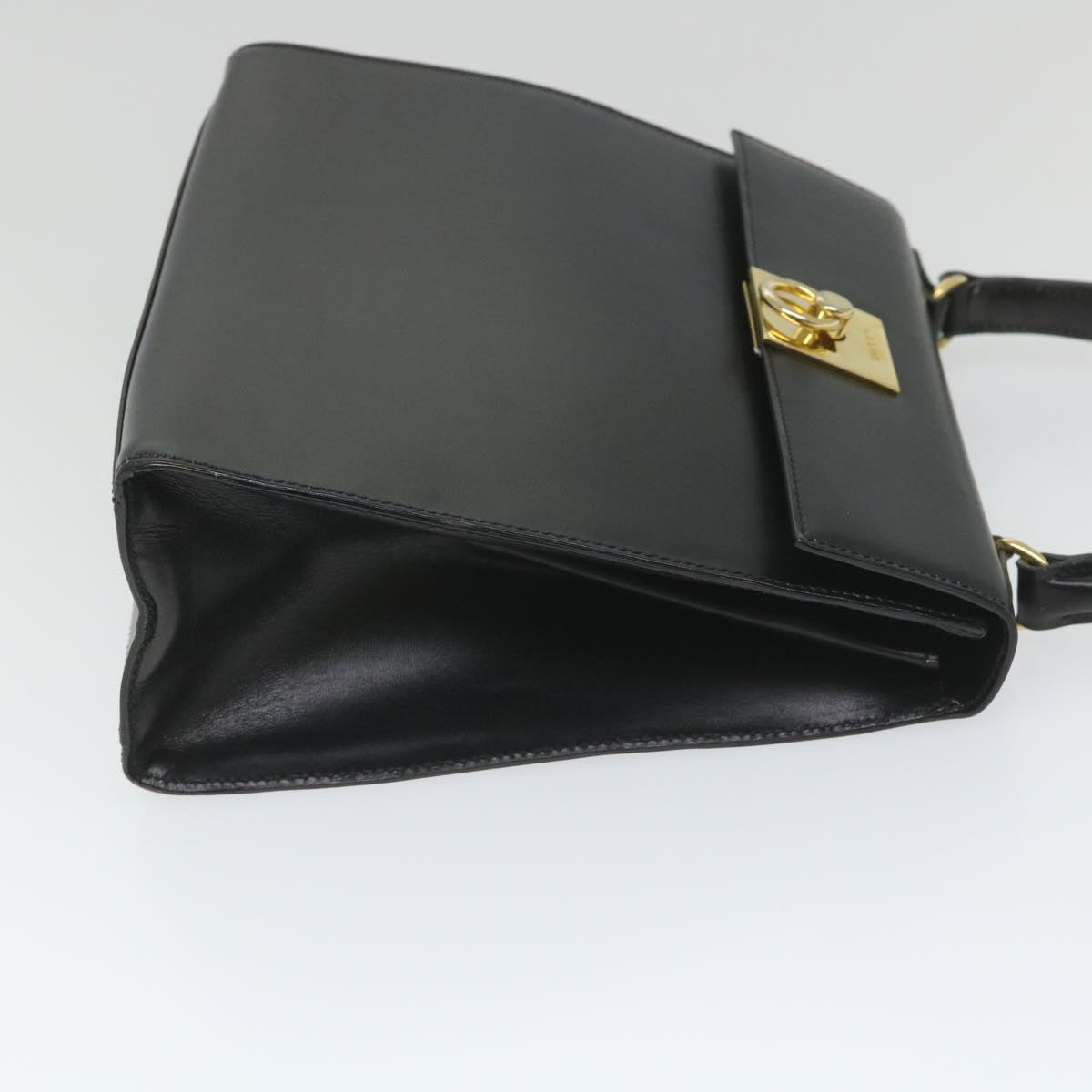 Luxury CELINE Hand Bag Leather 2way Black hk901