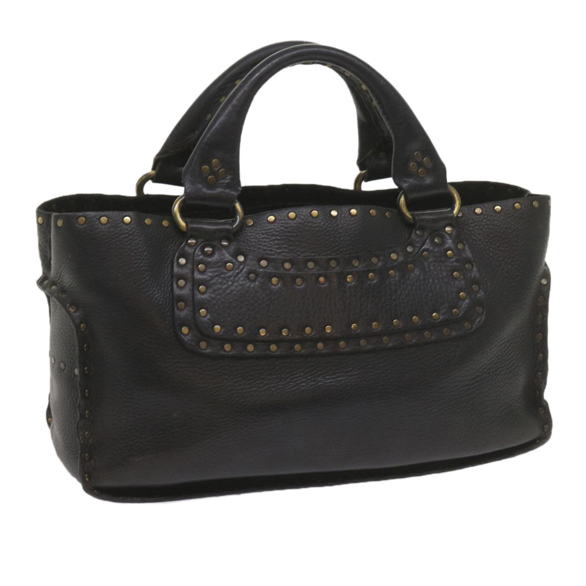Luxury CELINE Hand Bag Leather Black hk948