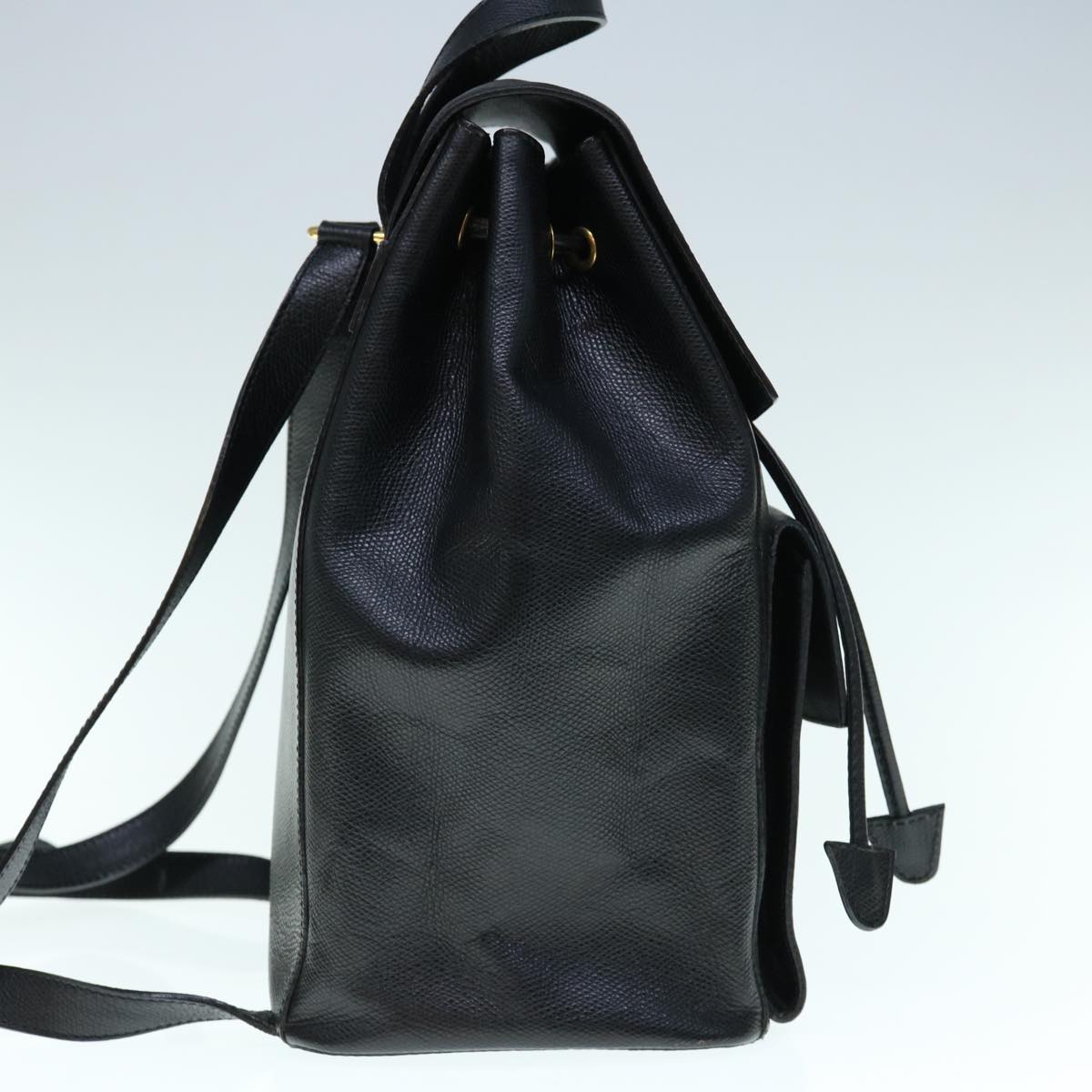 Luxury CELINE Macadam Backpack Leather Black hk993