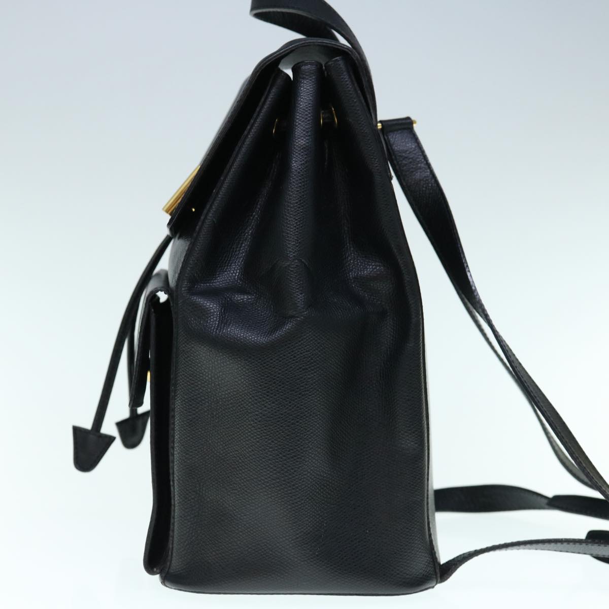 Luxury CELINE Macadam Backpack Leather Black hk993