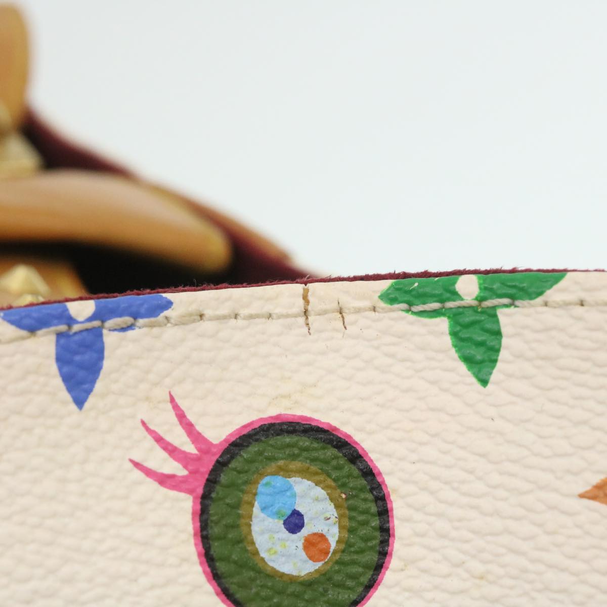 LOUIS VUITTON Monogram Multicolor Sac Retro GM Hand Bag White M92053 Auth hs958A