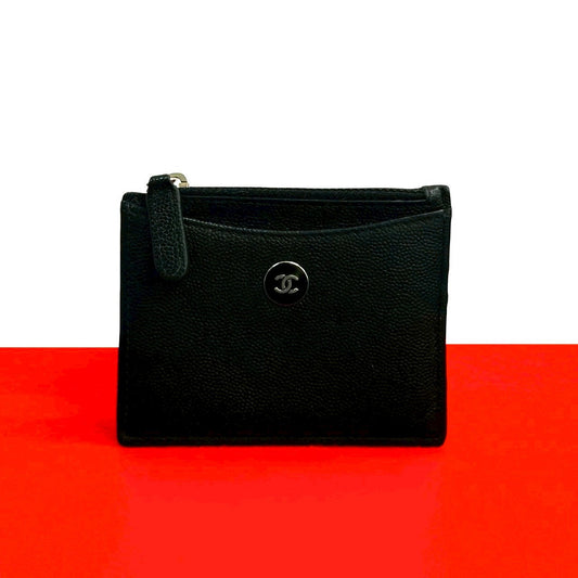 Chanel Coco Mark Mat Caviar Card Case Handbag