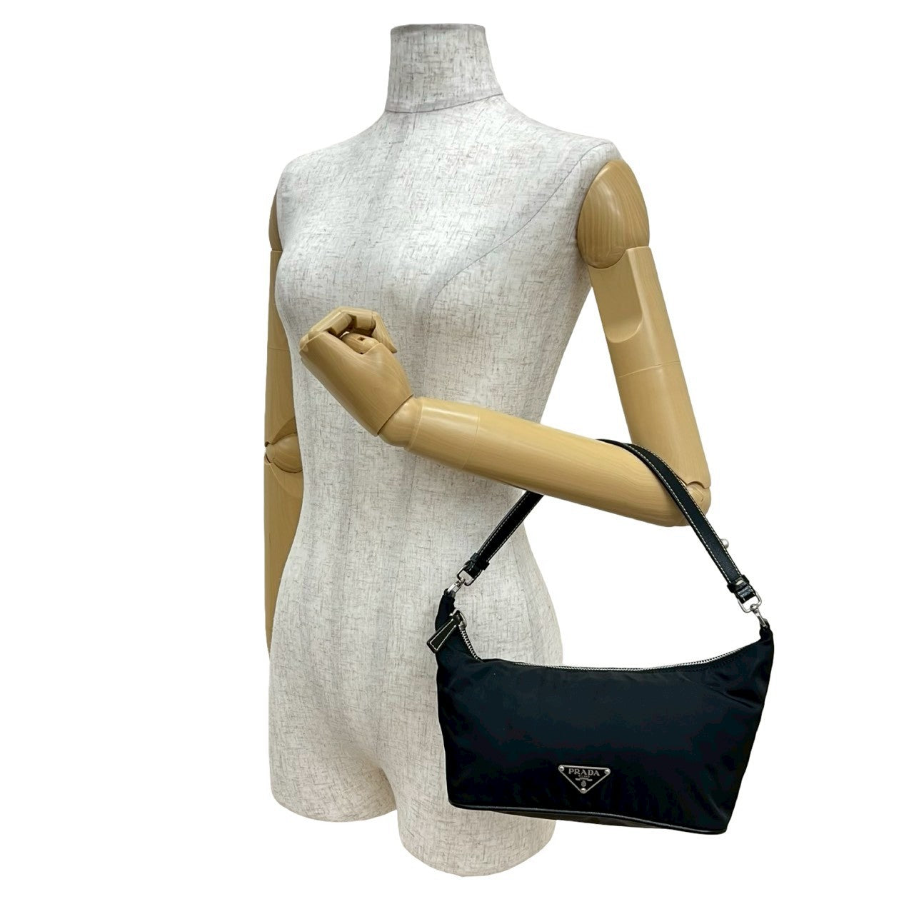 Prada Tessuto Nylon Leather Handbag