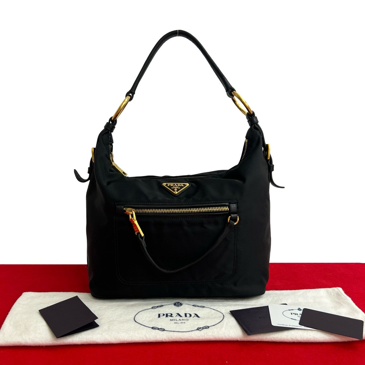 Prada Nylon Leather 2way Bag