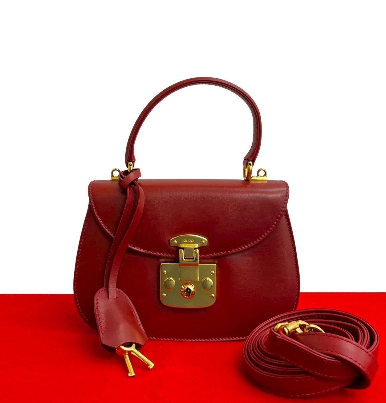 Gucci Lock Calf 2way Handbag