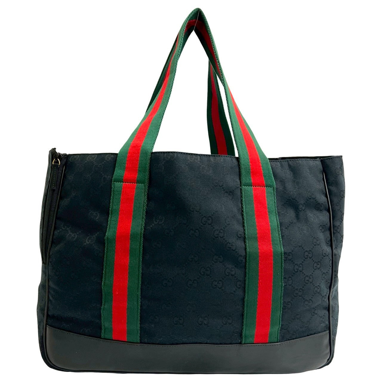 Gucci GG Canvas Leather Tote Bag