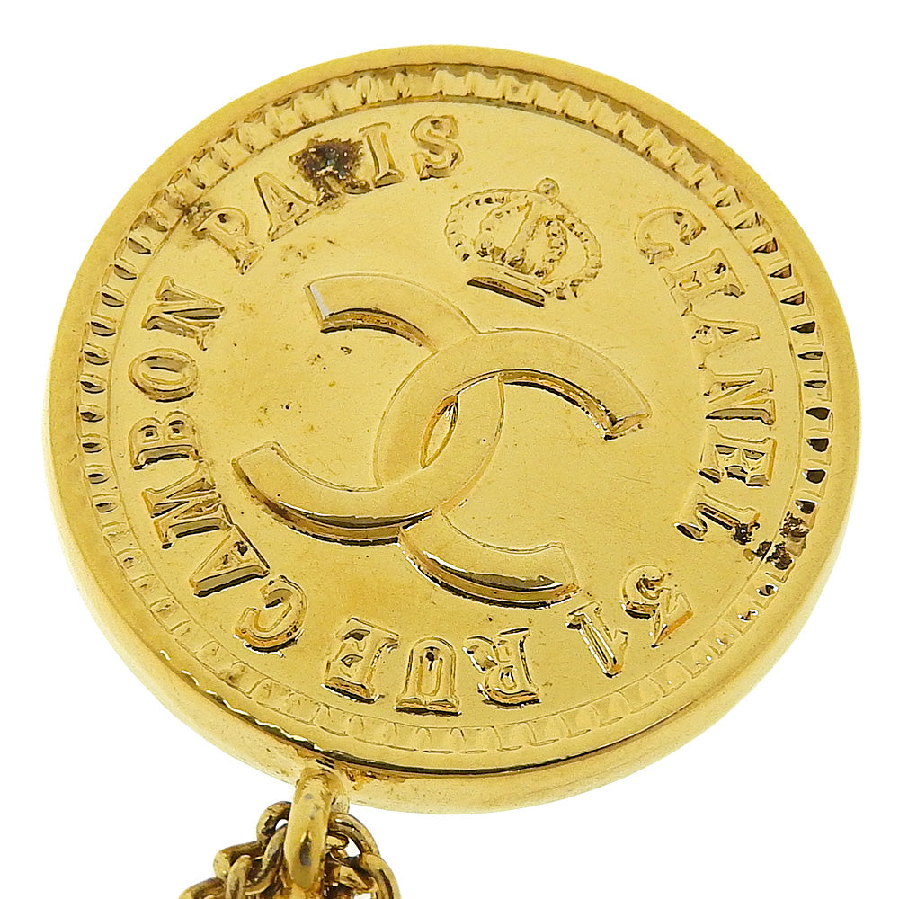 CHANEL Brooch Plated Gold gold Matrasse COCO Mark Bag motif Women d