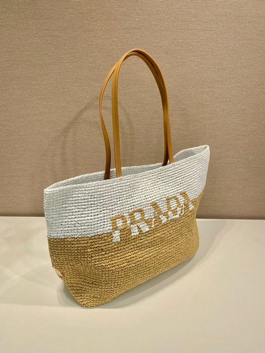 BOLSA Prada TOTE CROCHÊ E COURO