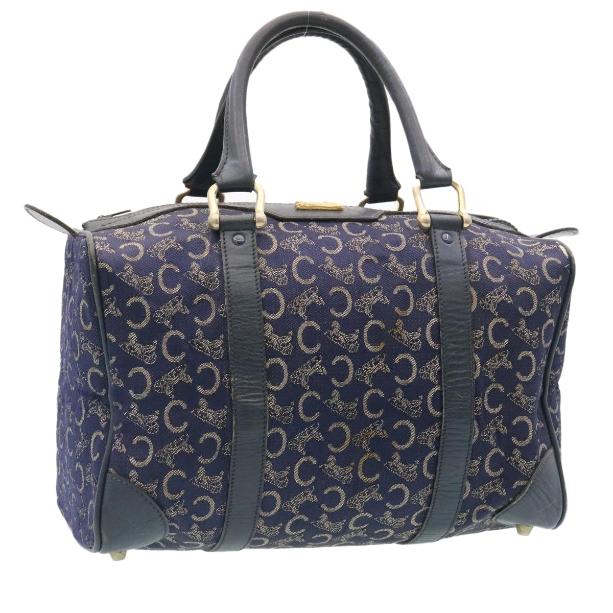 Luxury CELINE C Macadam Canvas Hand Bag Navy im257