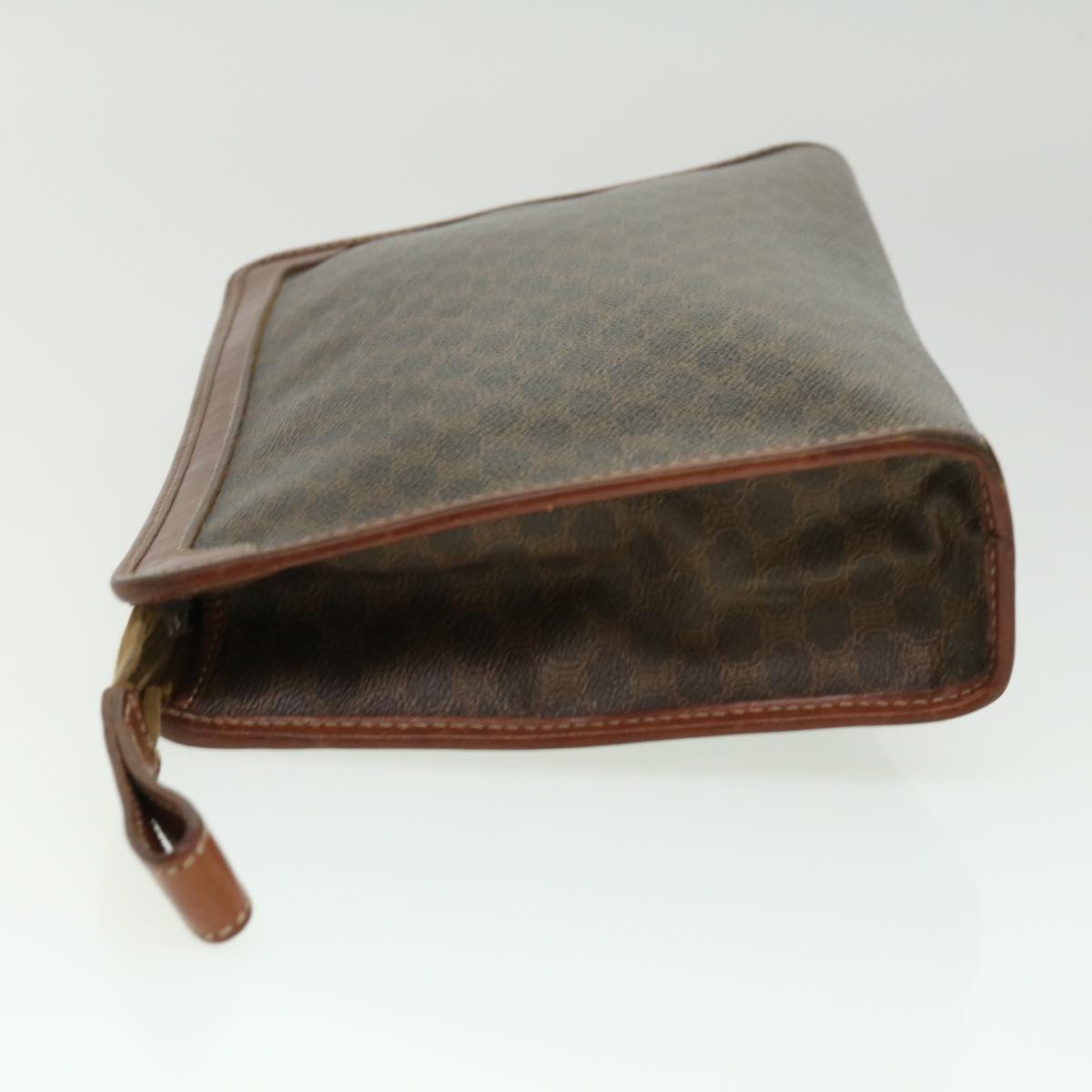 Luxury CELINE Macadam Canvas Clutch Bag PVC Leather Brown im378