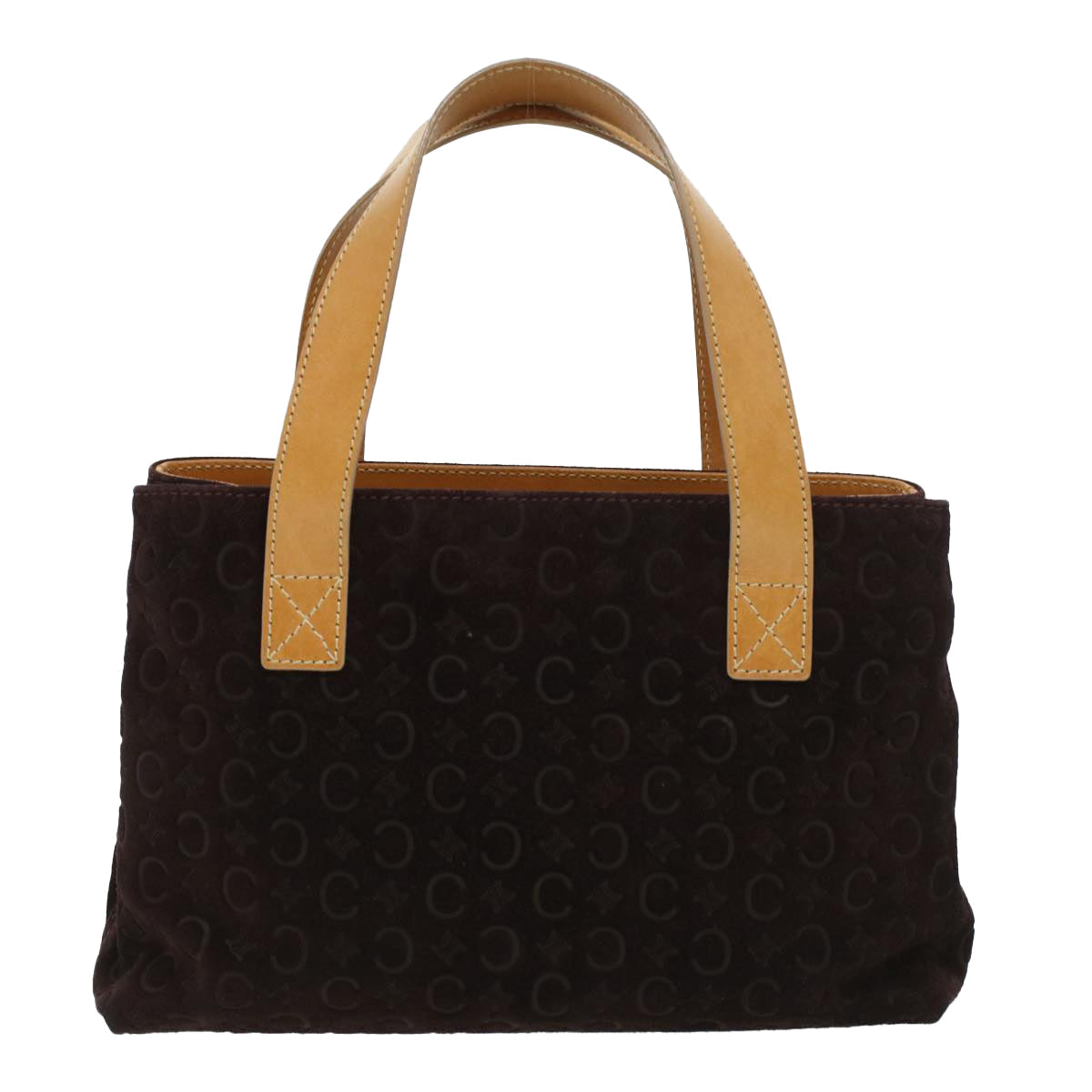 Luxury CELINE Macadam Canvas Clutch Hand Bag PVC Leather 3Set Brown purple im395