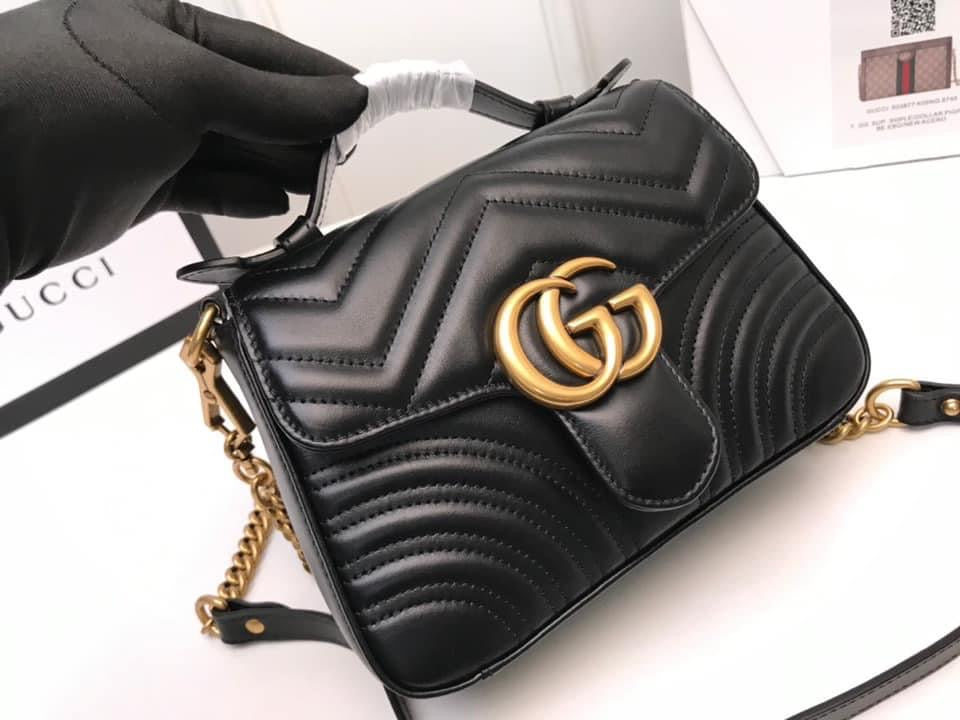 Gucci Leather Chain Shoulder Bag Style 6